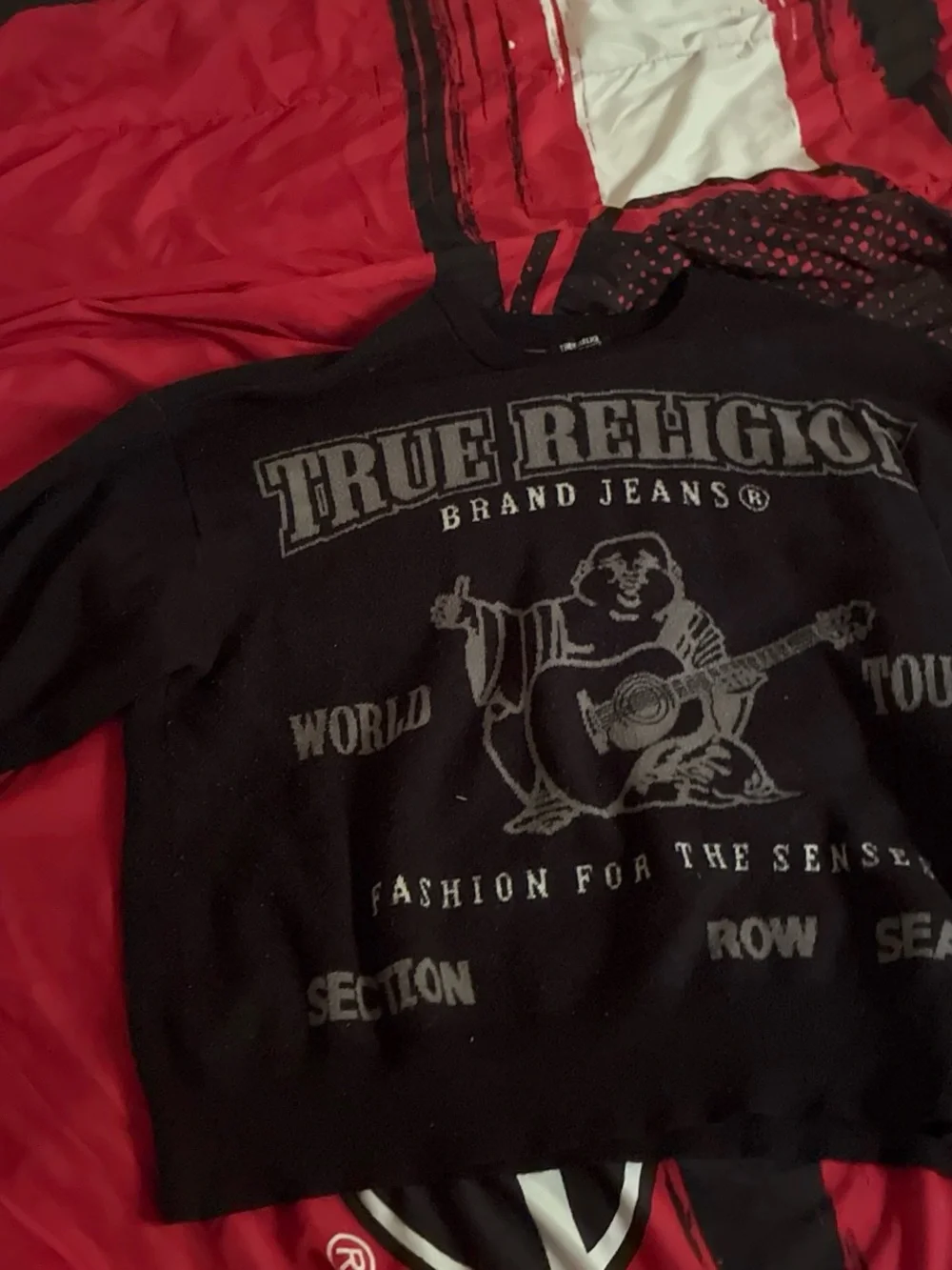 True Religion Black Graphic Logo Sweatshirt Crewneck